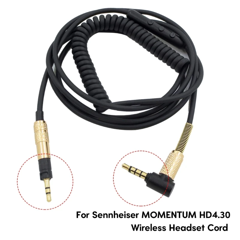

Стерео шнур для наушников 1,3 м, удлинительный кабель для Sennheiser MOMENTUM HD4.30, растягивающийся кабель для наушников, шнур