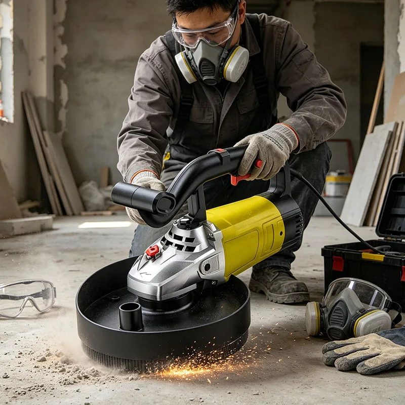 220V 3800W Wall Grinding Machine Cement Rough Grinder Ground Concrete Polishing Machine Dust -Free Ground Angle Grinder