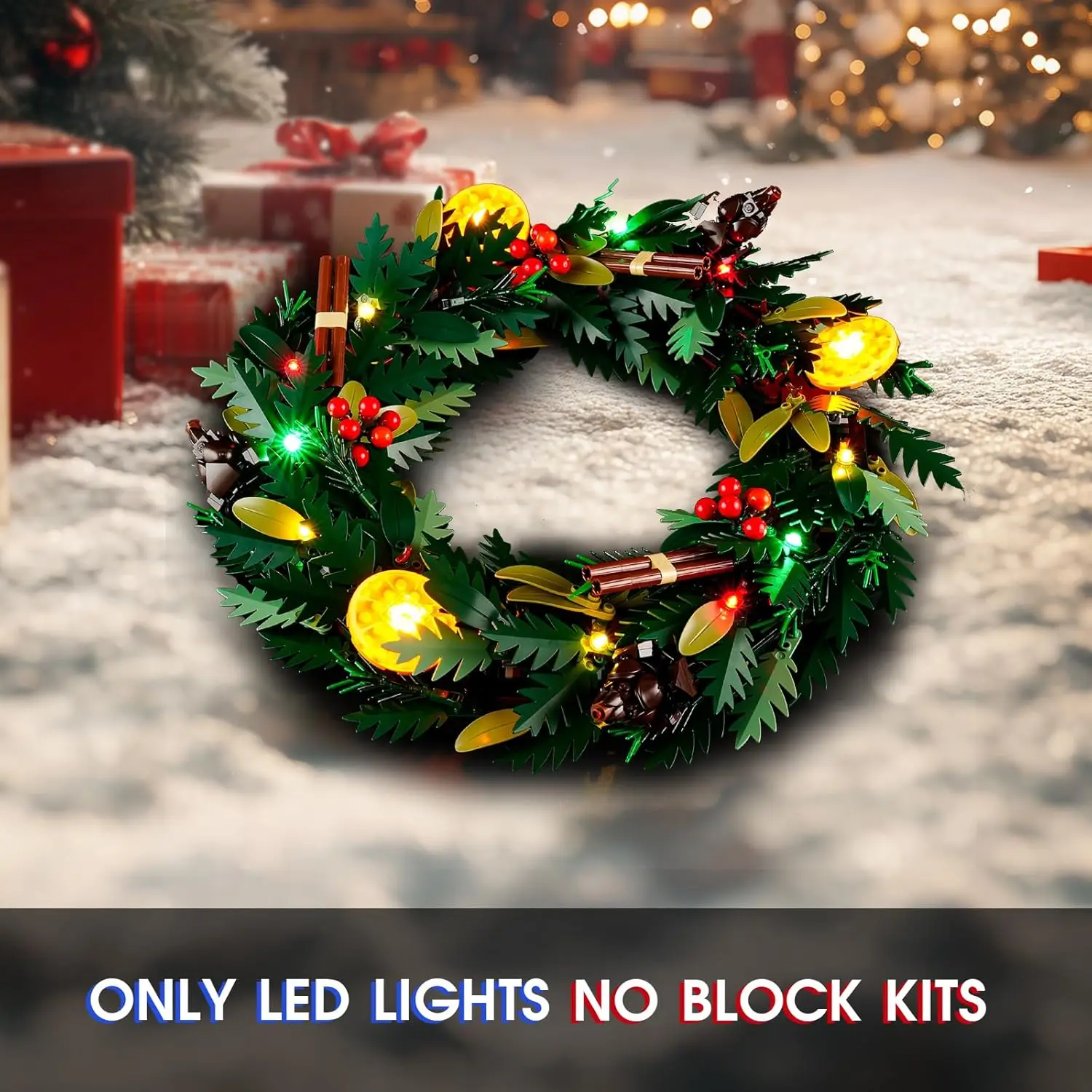 HPROSPER 5V LED Light (No Model) For LEGO 10340 Icons Christmas Wreath Light Up your Building Blocks With Battery box