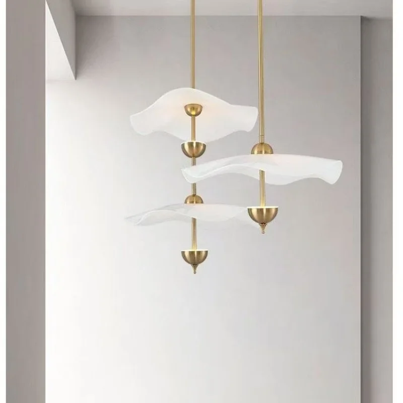 Nordic Postmodern Minimalist Designer Restaurant Chandelier Art Acrylic Led Staircase Lighting