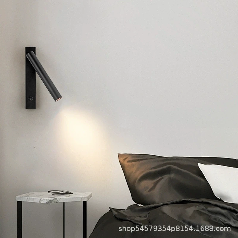 الحد الأدنى تدوير الجدار الشمعدان مع التبديل ديكور المنزل دراسة غرفة نوم السرير القراءة مصباح الأضواء LED زاوية قابلة للتعديل الجدار مصباح #6