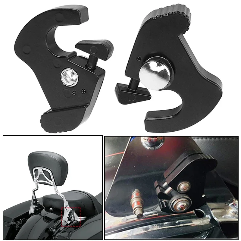 

For Harley Touring Softail Sportster Motorcycle Luggage Rack Sissy Bar Rotary Docking Latch Detachable Docking Clip Kit