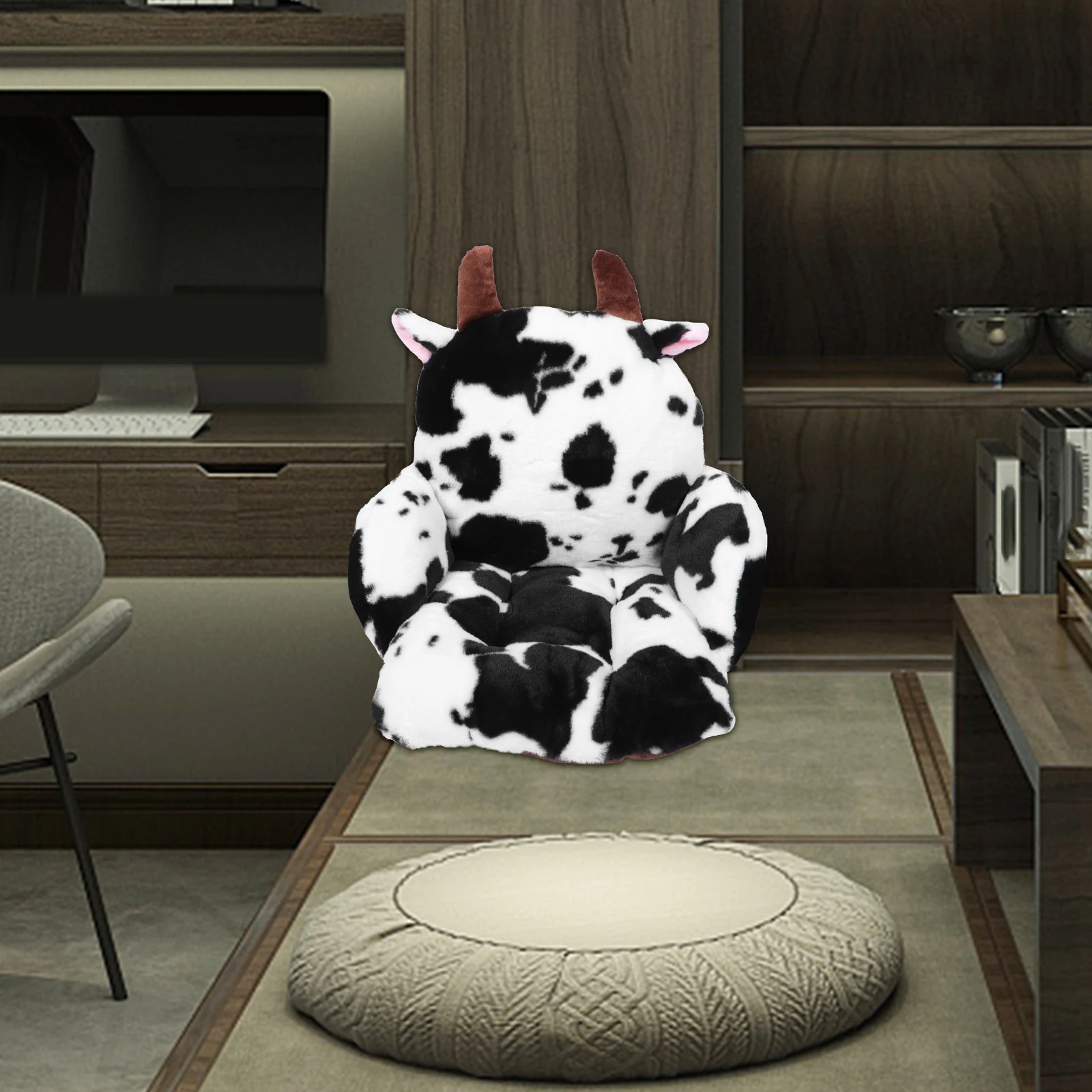 

1Pcs Cow Pattern Seat Cushion Premium Material Comfortable Home Office Chair Sofa Mat Sofa Cushion Seat Mat