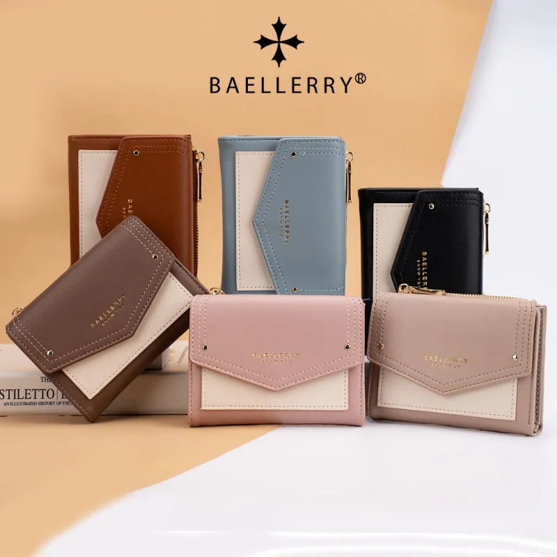 Baellerry Luxury Brand Fashion Zipper Wallets Womens Long Purses Handbags Coin Purse Cards Holder PU Leather Billfold Wallet