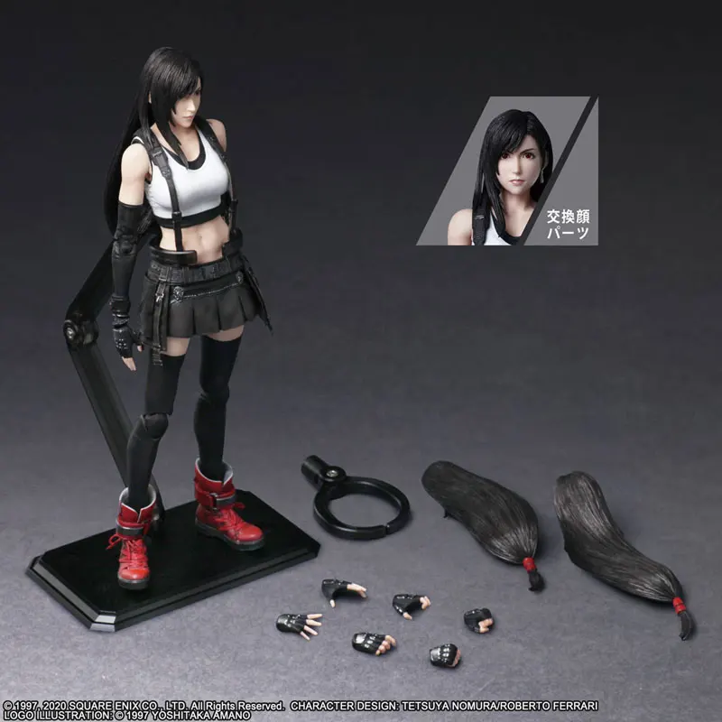 Play Arts Tifa Lockhart Final Fantasy 7 VII Sephiroth Cloud Strife Action Figure Remake Toys Bookshelf Decoration Gift 28CM