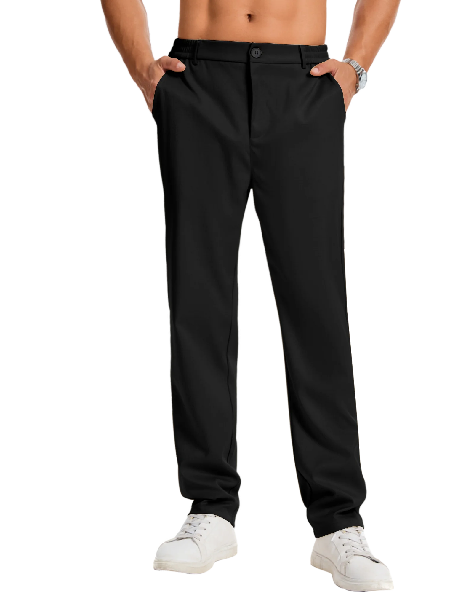 

Men Pants Black Casual Men's Pants Business Office Suit Trousers New Spring and Autumn Men's Work Pants Straight-leg Pants