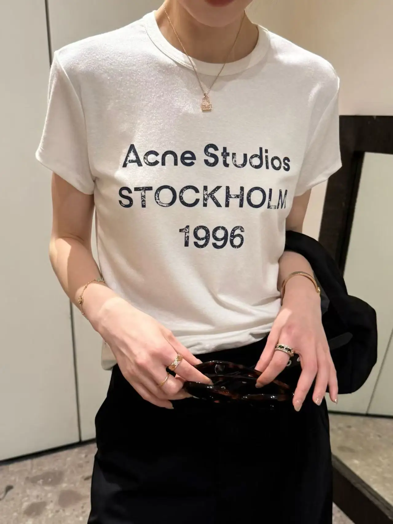 

Женская футболка в американском ретро-стиле с буквенным принтом, коротким рукавом, прямым кроем, облегающая, с круглым вырезом, из дышащего хлопка, для повседневной носки