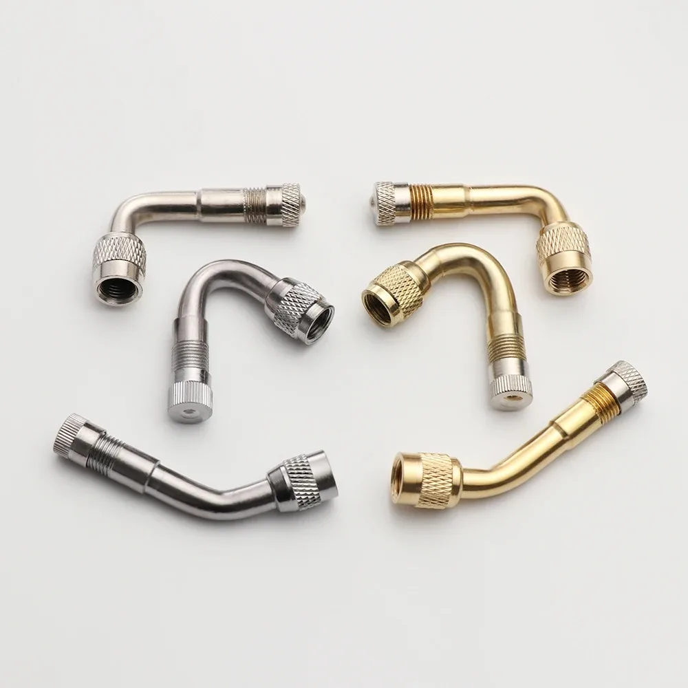 2 Pcs Motorcycle 45 90 135 Degree Angle Bent Valve Adaptor Tyre Tube Valve Extension Adapter for Truck Car Moto Bike