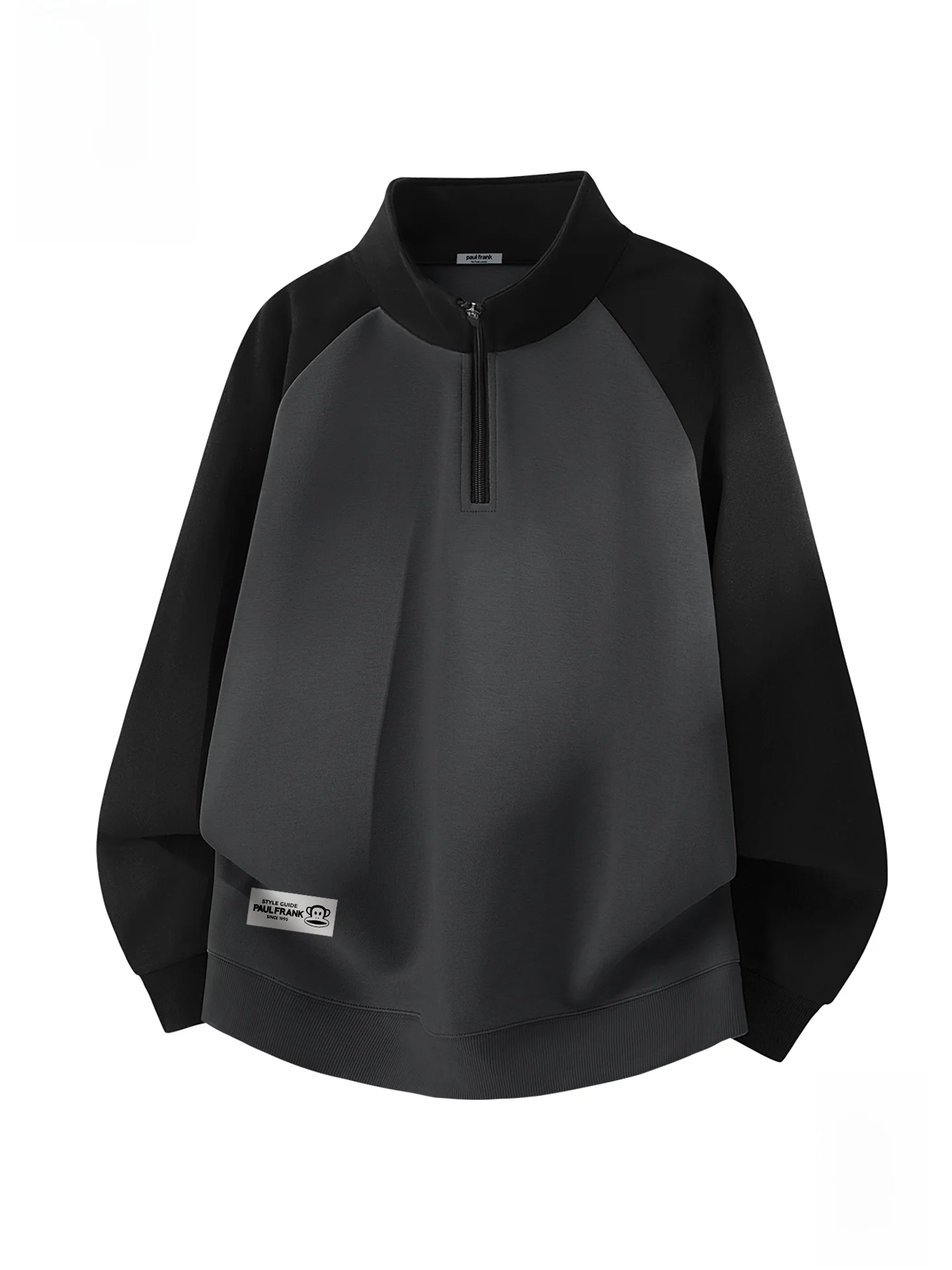 

f Zipper Hoodie for Men Spring Season Color Blo Jaet Loose Fit Long Sve Cotton Polyester Blend Youth Fas...