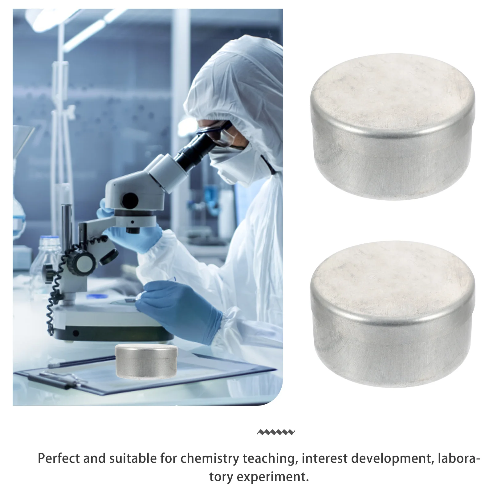 3Pcs Aluminum Soil Boxes Durable Weighing Holders for Lab Experiment Chemistry Teaching Sampling Soil Collection Round Tins