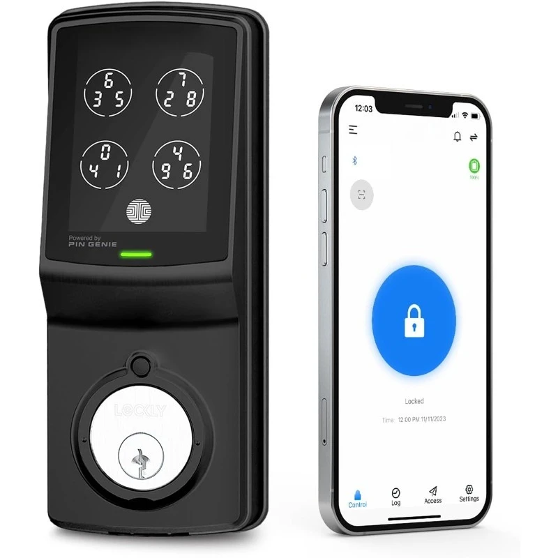 

Модель Smart Lock 7S, интеллектуальный дверной замок Bluetooth, вход без ключа с PIN Genie ® Цифровая клавиатура, засов замка передней двери, V