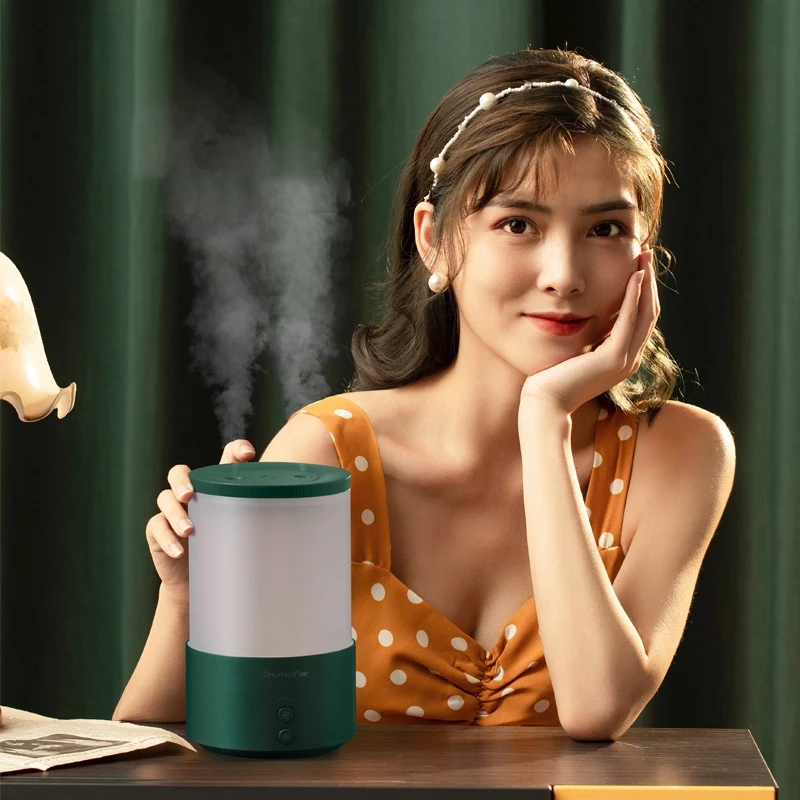 Настольный USB-увлажнитель воздуха с двойным распылителем, освещение для офиса и дома