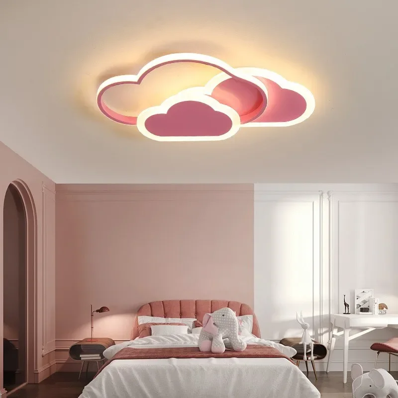 Imagem -02 - Estilo Nórdico Levou Luz de Teto para Decoração de Quarto Infantil Design Moderno e Criativo Design dos Desenhos Animados para Meninos e Meninas