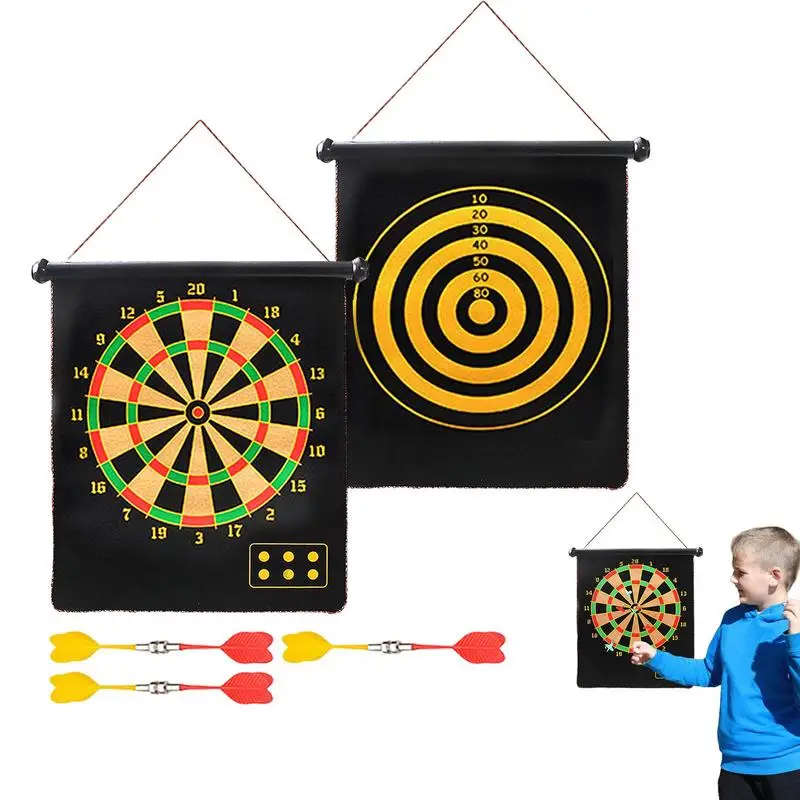 Magnetic Dart Board For Kids Toy Party Games Double-Sided Dartboard