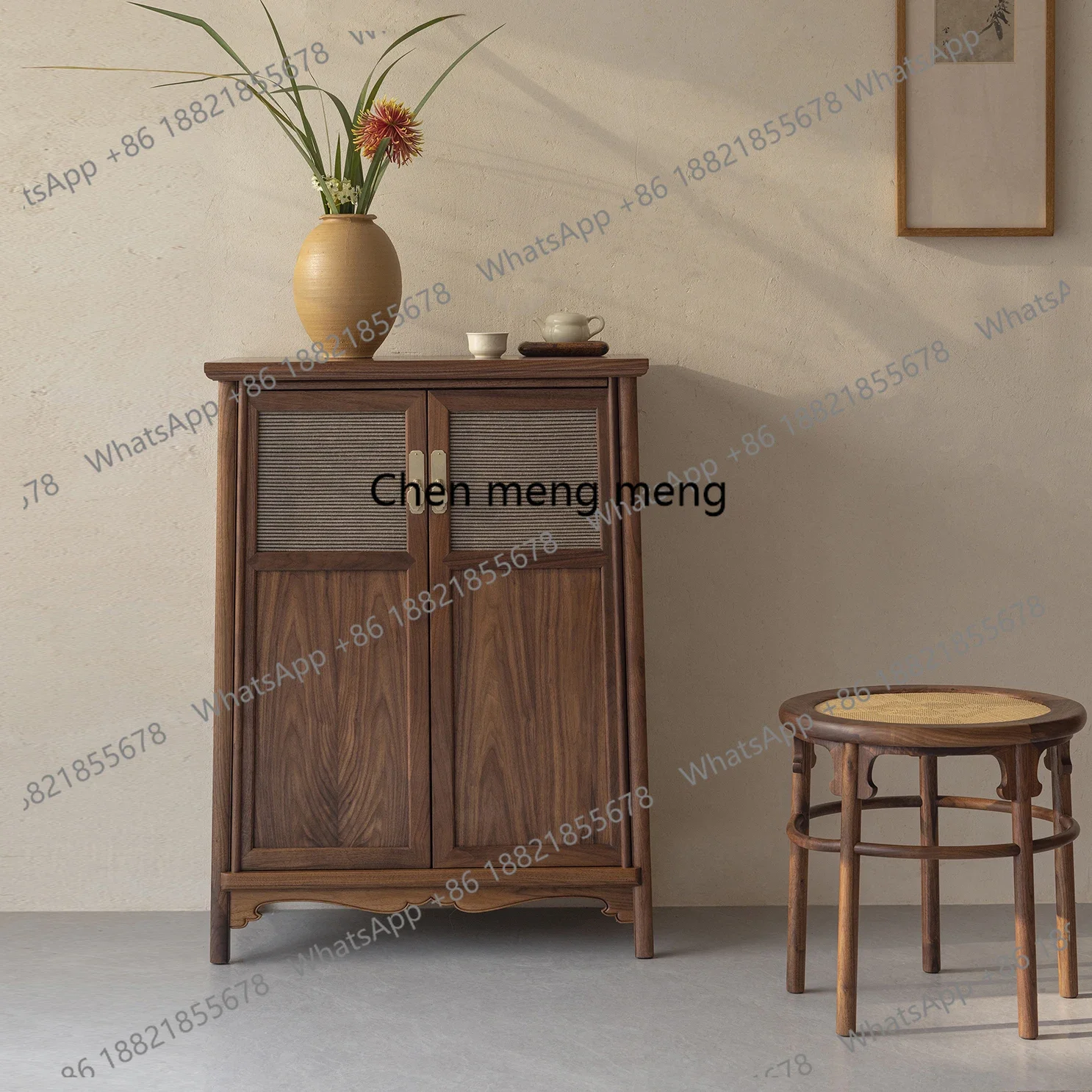 

Corner Cabinet North American Black Walnut Sideboard Decorative Storage Cabinet Classic Design