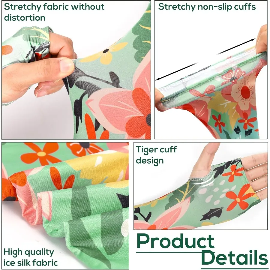 YUNVI Gardening Sleeves Farm Sun Protection Cooling Arm Sleeves to Cover Arm for Women