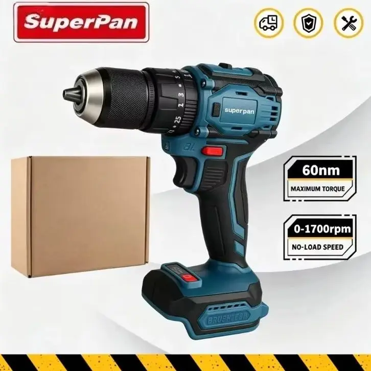 

Беспроводная бесщеточная дрель SuperPan – незаменима для установки шкафов и отделки, только инструмент, для аккумуляторов Dewalt/Makita/Milwaukee