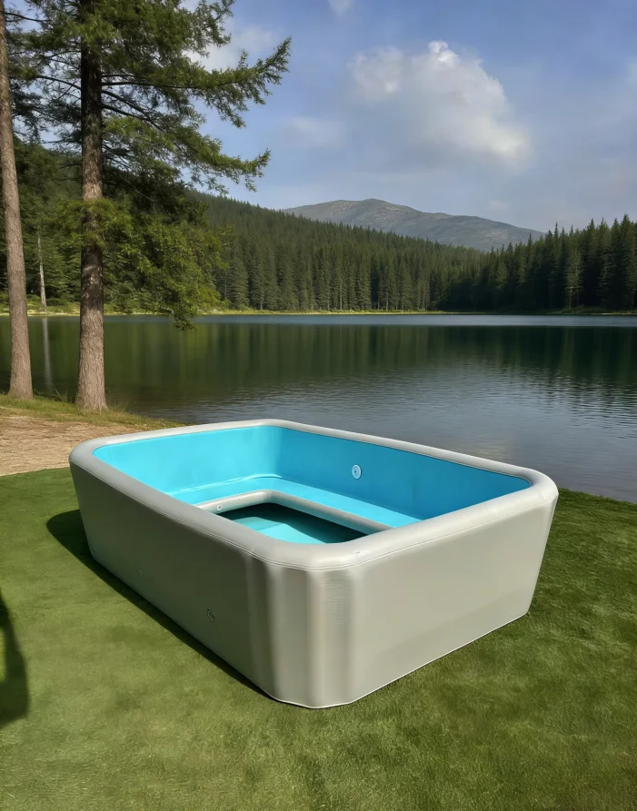 High-quality inflatable swimming pool - featuring welded, thickened sidewalls, quick drain valve, and customizable design