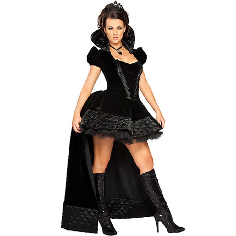 Frauen Teufel Kostüm orm Role-plang Cosplay Lange Dr Ballkleid Halloween Par Königin Outfit Bühne Leistung Kostüm