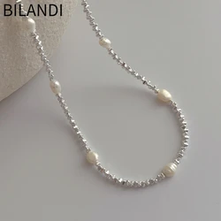 Modern Jewelry Sweet Korean Temperament Natural pearl Chain Necklace For Women Wedding Gifts Simply Design Accessories Hot Sale