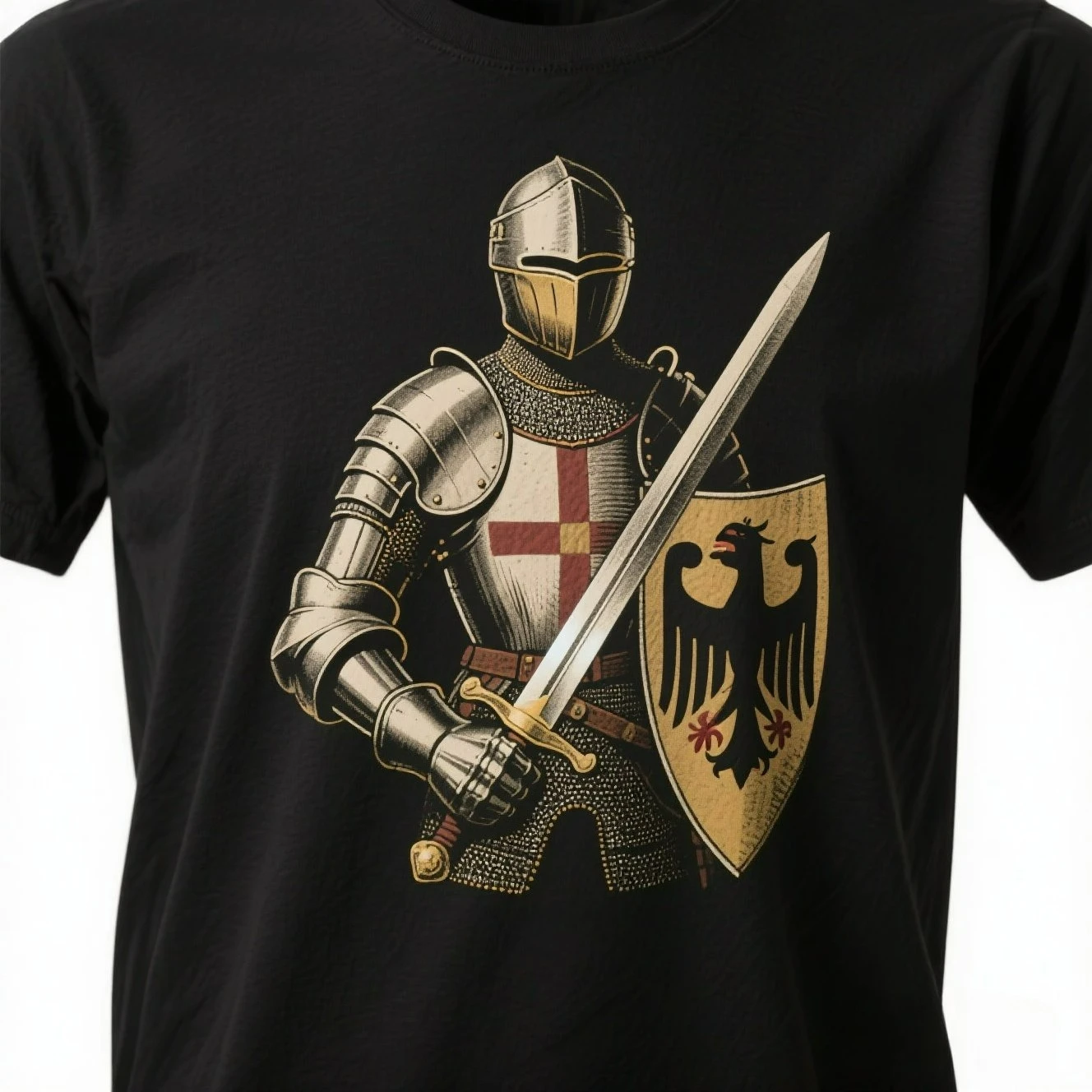 

Teutonic Knight German Order of Knights Sword Armor Knight T-Shirt. Summer Cotton Short Sleeve O-Neck Mens T Shirt New S-3XL