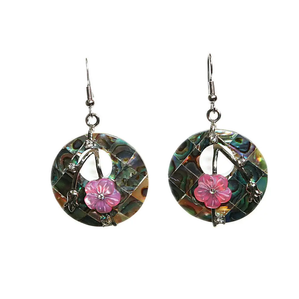 1 Pair Natural Abalone Shell Tassel Earrings Ethnic Style Beach Vacation Clothing Matching Jewelry Accessories