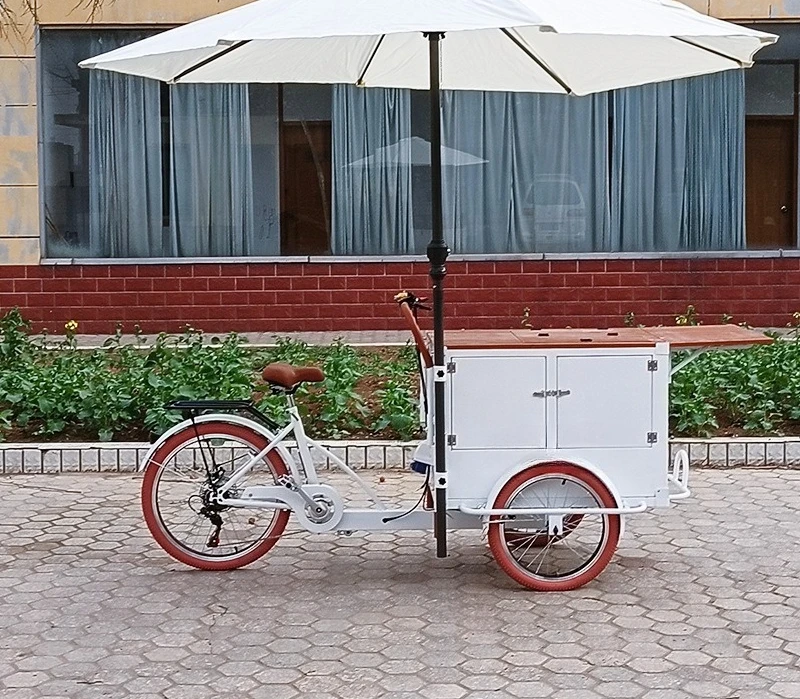 

Ice Cream Truck Pedestrian Street Convertible Three-wheeled Sales Truck Beach Snacks