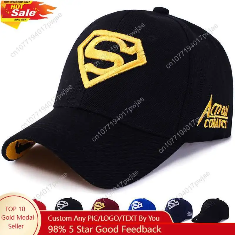 

Street Superhero Embroidery Cap Cosplay Costume Adjustable Sun Hat Accessories Fashion Hip Hop Trucker Baseball Caps