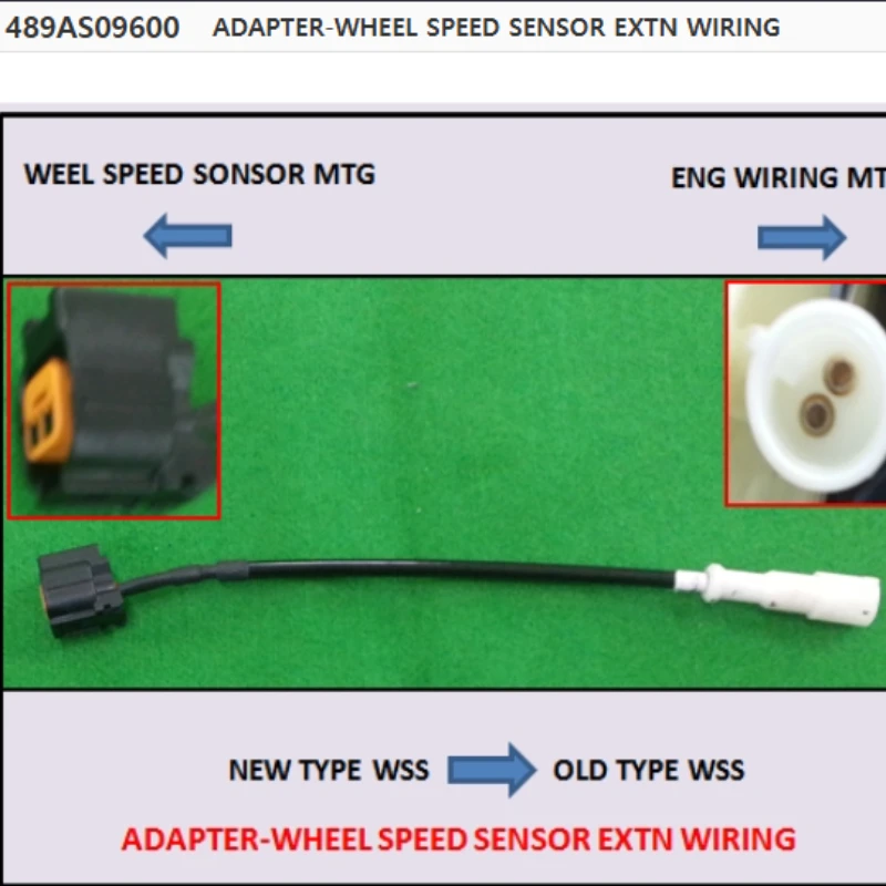 For Ssangyong Rexton Actyon Kyron Rodius Wheel Speed Sensor EXTM Wiring  Adapter#489as09600