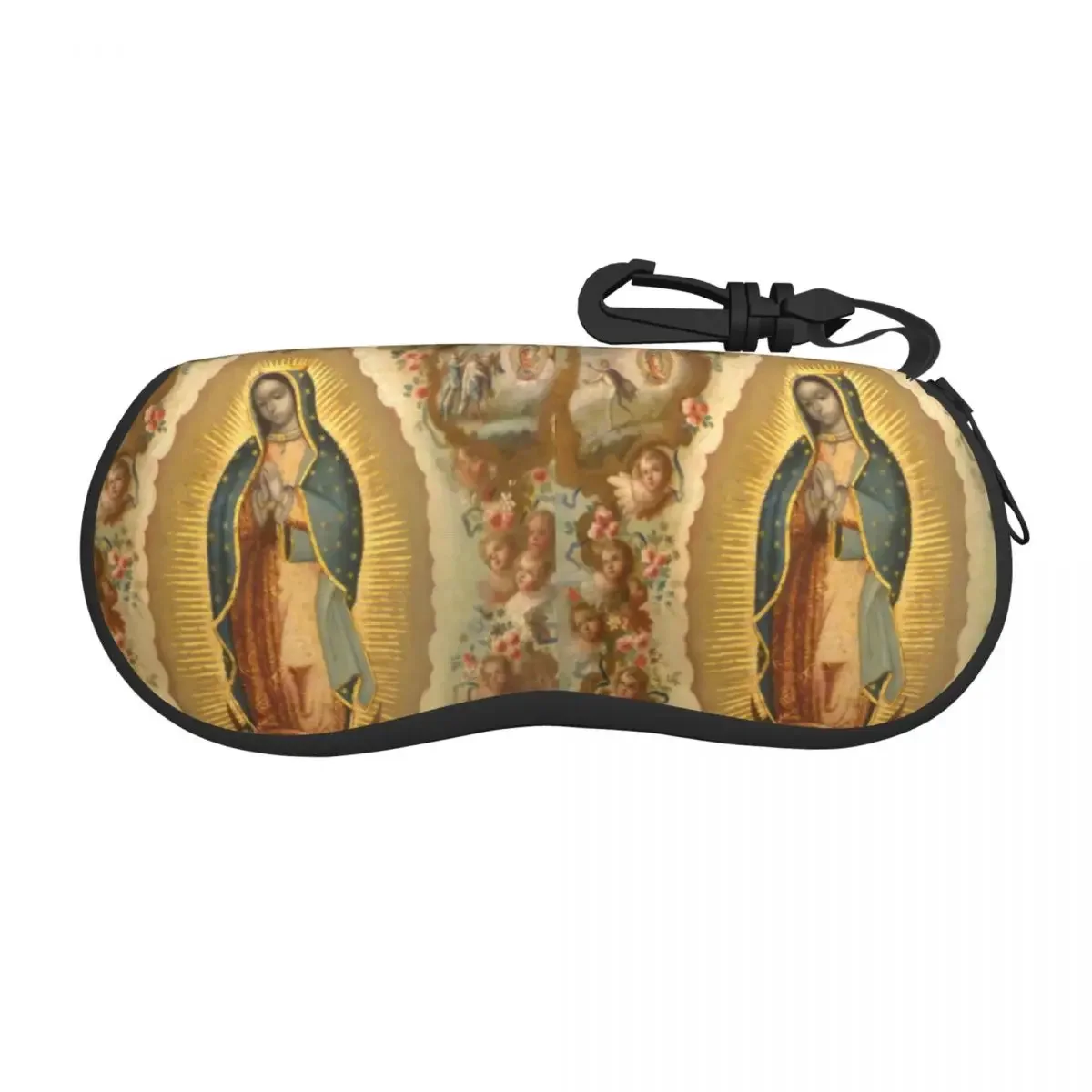 Virgin Of Guadalupe Virgin Mary Shell Eyeglasses Protector Cases Fashion Sunglass Case Mexico Catholic Saint Glasses Bag