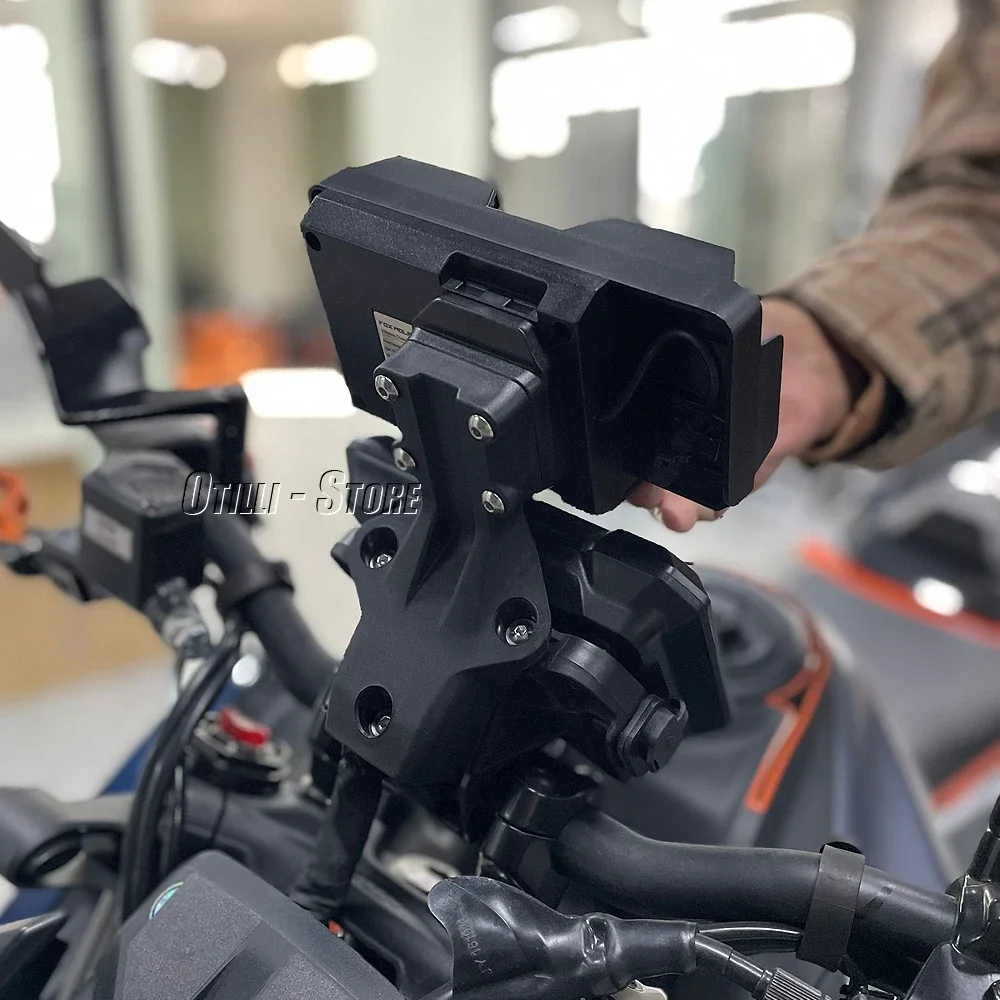 Motorcycle Accessories Black 390Duke 390DUKE 2024 For 390 Duek 390 DUKE GPS Navigation Holder Mount Phone Bracket
