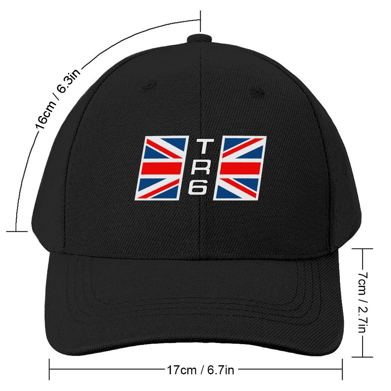 Triumph TR6 Rear Wing Decal with Union Jack Baseball Cap Snapback Cap Luxury Hat Dropshipping Men's Baseball Women's