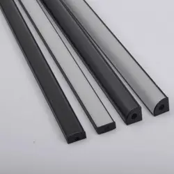 1-30Pcs/lot LED Aluminum profile 0.5m/pcs U/V shape Corner for 5050 2835 LED Strip Bar Lamp channel Holder White/Black Cover