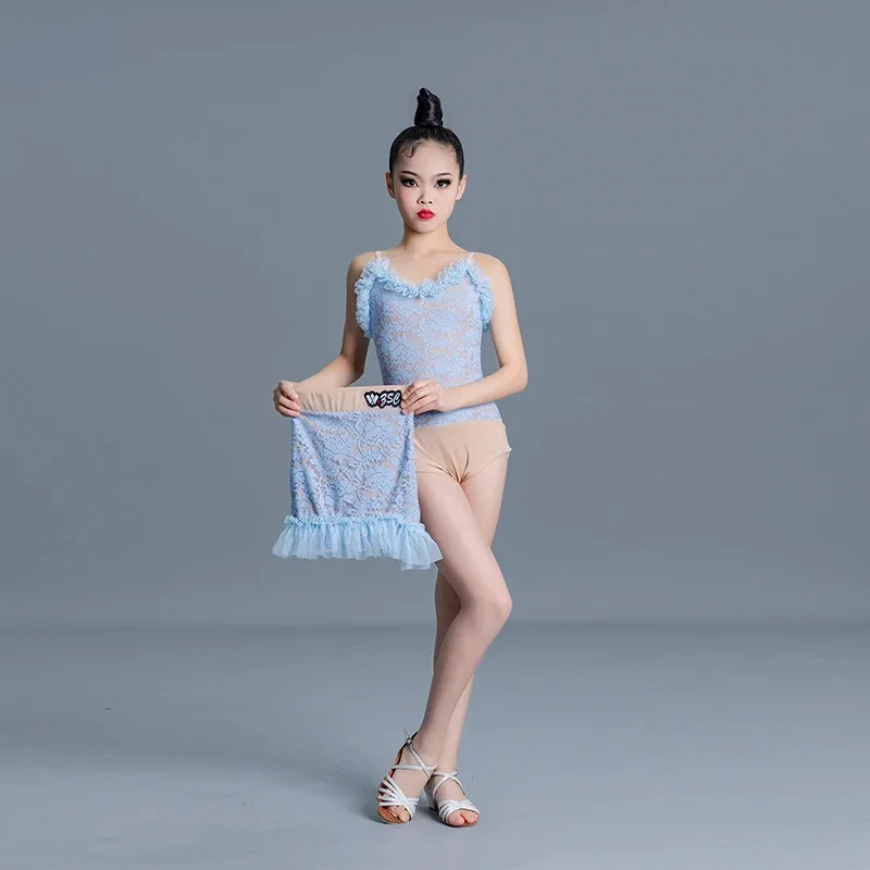 

Girl Latin Dance Dress Kids Professional Competition Ballroom Dancewear Children Cha Cha Tango Rumba Stage Perfromance Costume