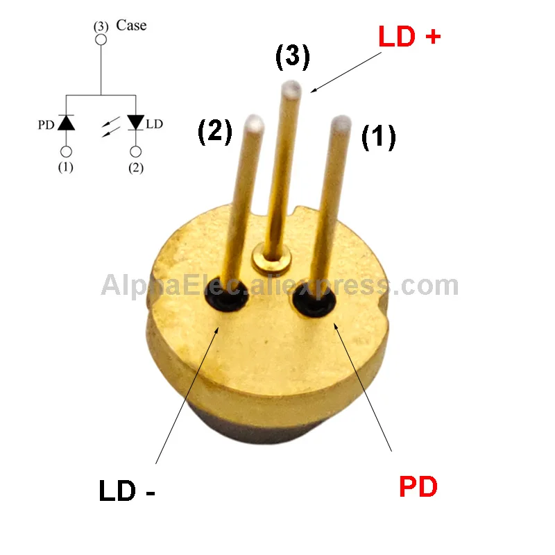 (10 قطع) 650nm 5mW صمام ثنائي ليزر أحمر N-Type TO-56 5.6 مللي متر LD 2.1 فولت ~ 2.3 فولت لتقوم بها بنفسك وحدة ليزر مصدر ضوء الاستشعار