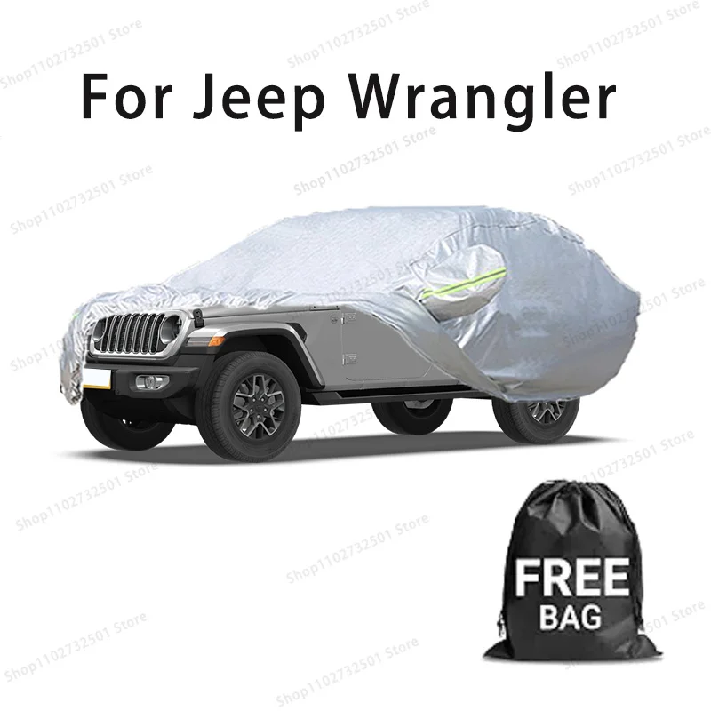 

For Jeep Wrangler Car Cover Full Covers with Reflective Strip Dustproof UV Scratch-Resistant Sunscreen Protective cover