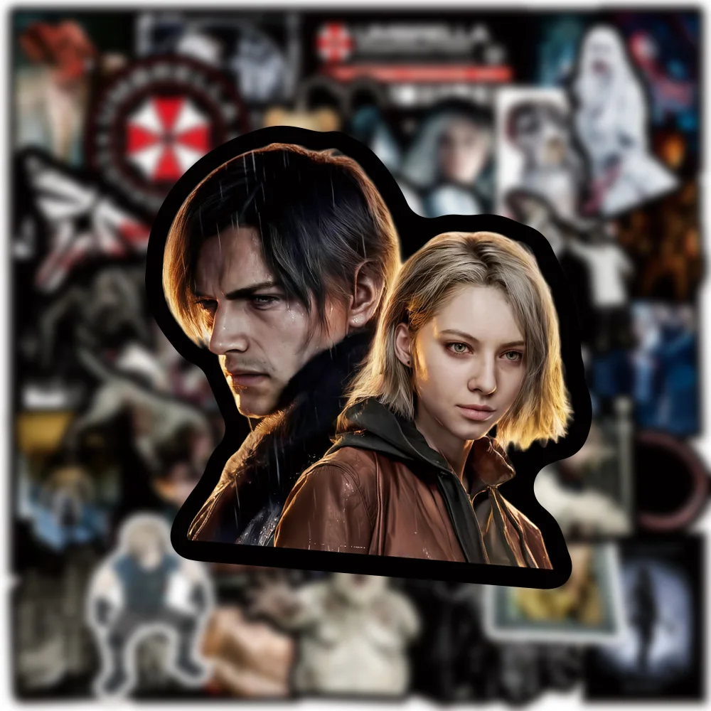 50 Pegatinas del Juego Resident Evil Requiem para Decorar Teléfonos, Laptops, Equipaje, Patinetas, Divertidas para Niños