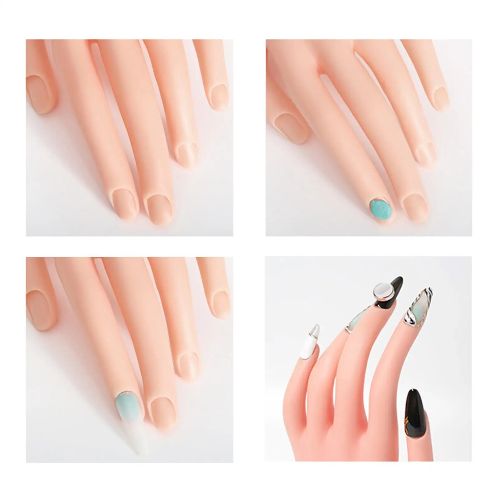 نموذج يدوي لفن الأظافر من جل السيليكا المتحرك للمبتدئين والتدريب الاحترافي على الأظافر #5