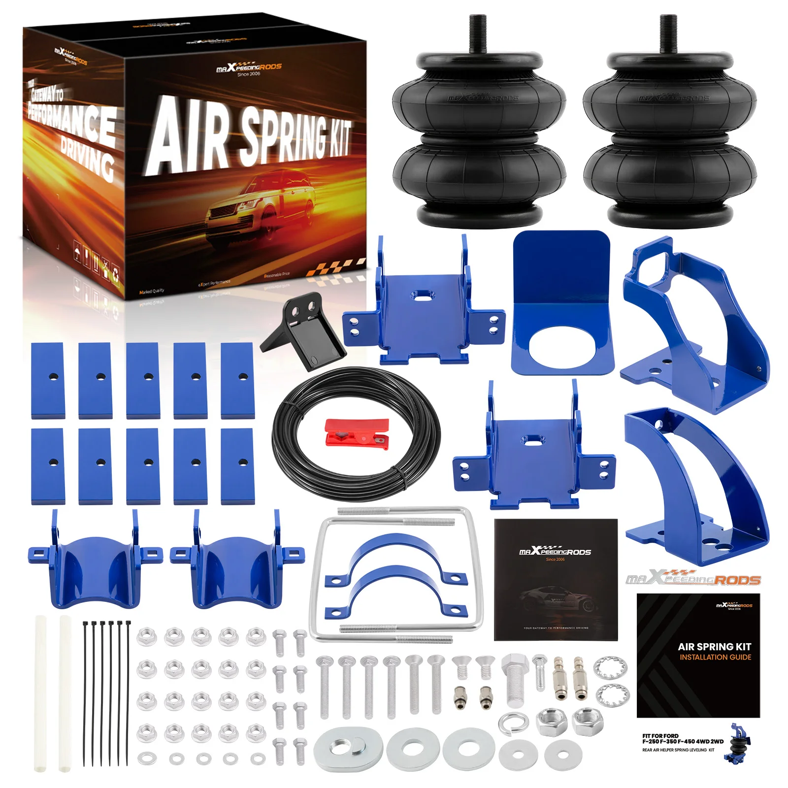 Rear Air Suspension Spring Bag Kit for Ford F250 F350 450 Super  2WD 4WD 2011-2016 (Max. 5000 lbs)