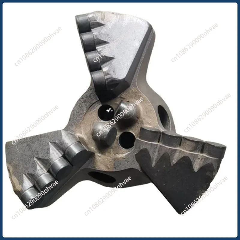 Three-wing concave diamond bit, concave composite piece PDC bit, mining geological bit