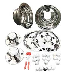 Truck& bus 17.5 stainless steel  wheel cover universal 22.5 inch hubcups exterior accessories