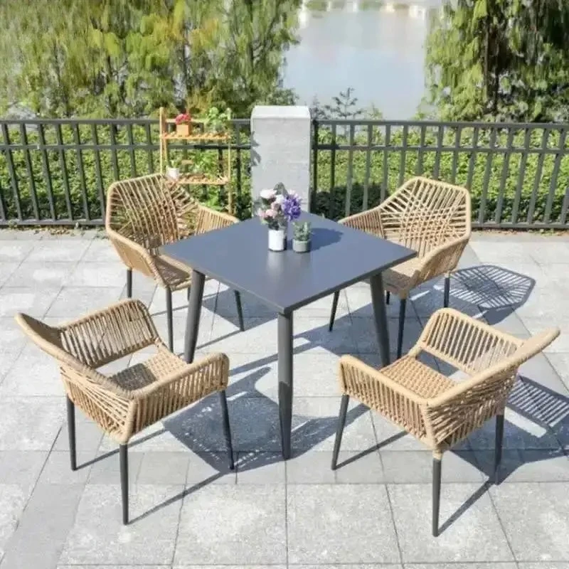 m Modern Courtyard Rattan Combination Outdoor Three-piece Furniture Table Balcony Garden Terrace Rattan Chair m