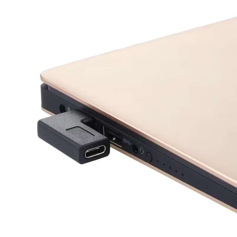 10Gbps USB-C Port Male to Female adapter Side Bend Left Right Angle Protected Card USB 3.1 Type-C For Macbook Pro 2024 DELL