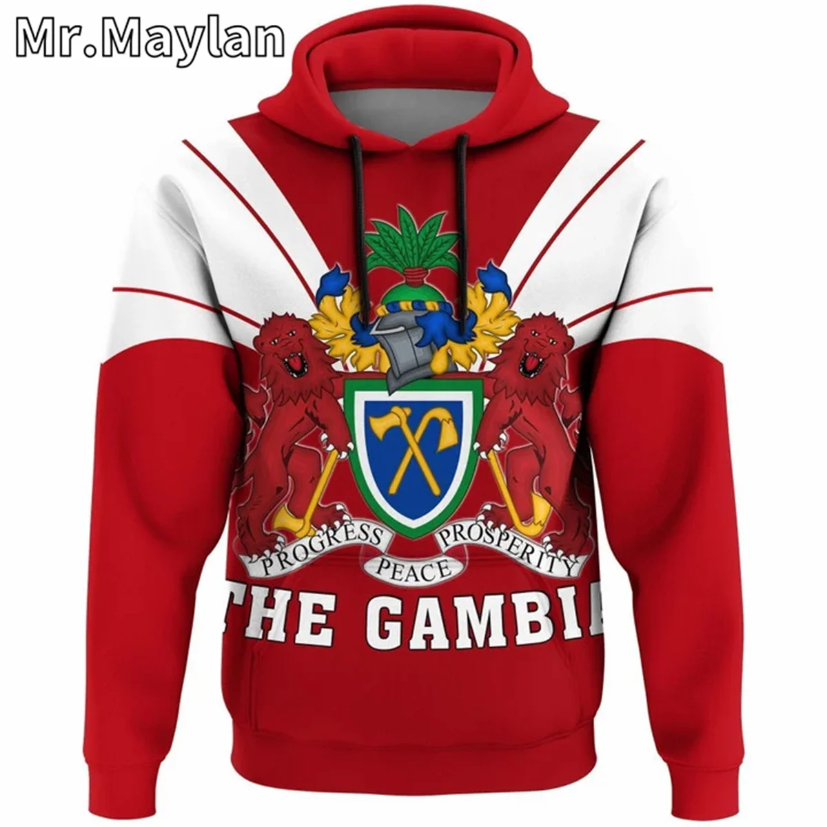 AFRICAN HOODIE Country GAMBIA Flag 3D Printed Unisex Hoodies Men/Women Streetwear Zip Pullover Casual Jacket Tracksuits W-12311