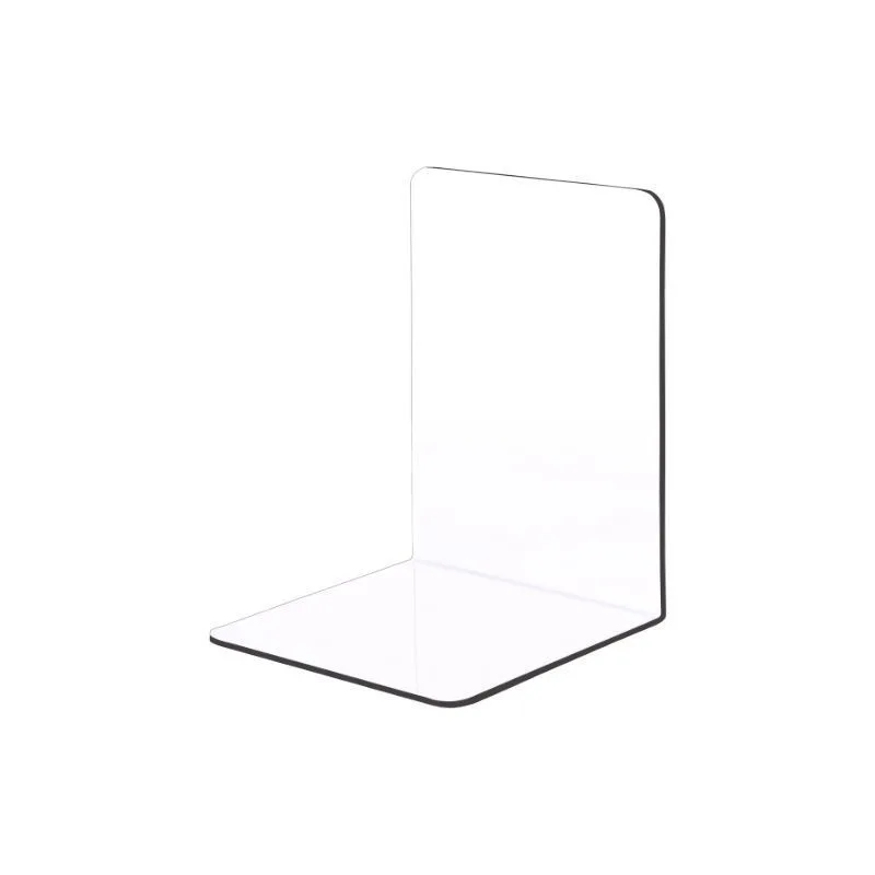 1 قطعة الدفتين الاكريليك الشفاف حامل رف الكتب سطح المكتب ديكور تخزين الرف حامل كتب المنظم القرطاسية المدرسية