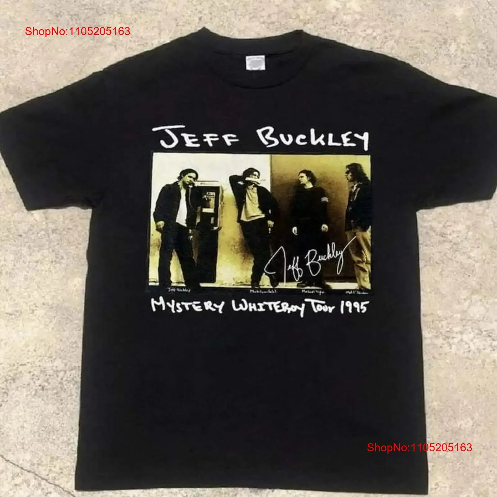 Jeff Buckley Mystery White Boy Tour 1995 Music T Shirt S 5XL vintage Washed Breathable fashion graphic Top For Everyday Wear