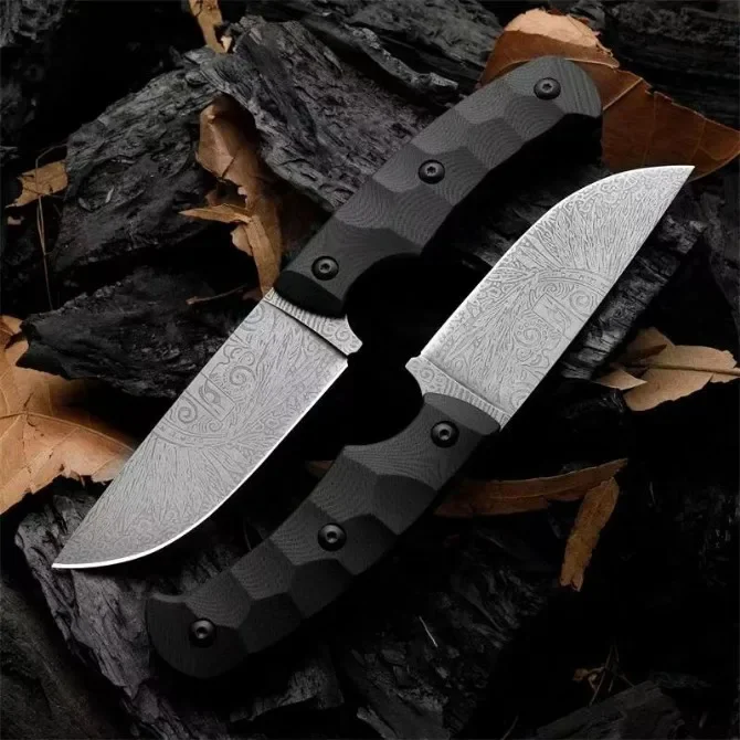 Chief and Samurai Straight Fixed Blade Knife 9Cr18Mov Blade G10 Handle Tactical Pocket Hunting Fishing EDC Survival Tool Knives