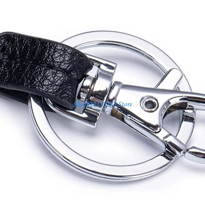 G88D Fashionable Accessory Shark Pattern Leather Keyring For Lifestyle