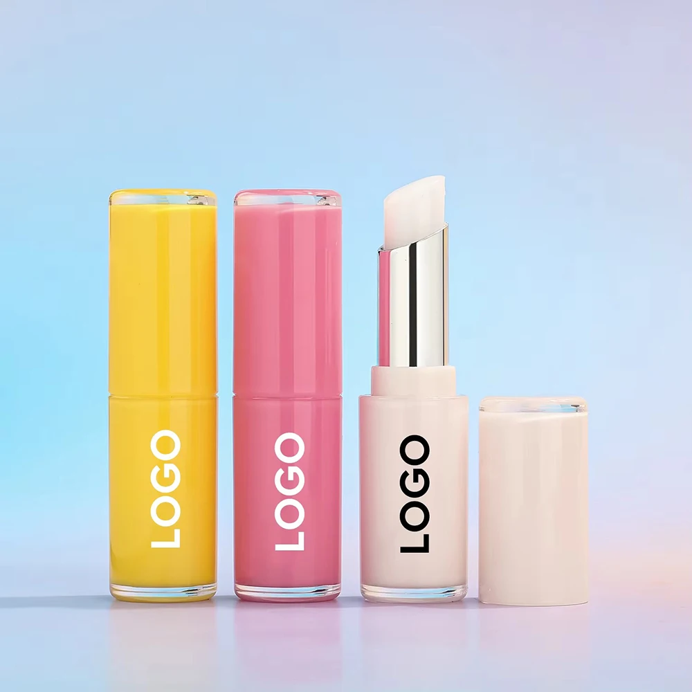 Private Label Lippenbalsem Fruitsmaak Langdurig Hydraterend Hydraterend Verzachten Make-up Aangepast logo Groothandel Roze Paars Pakket