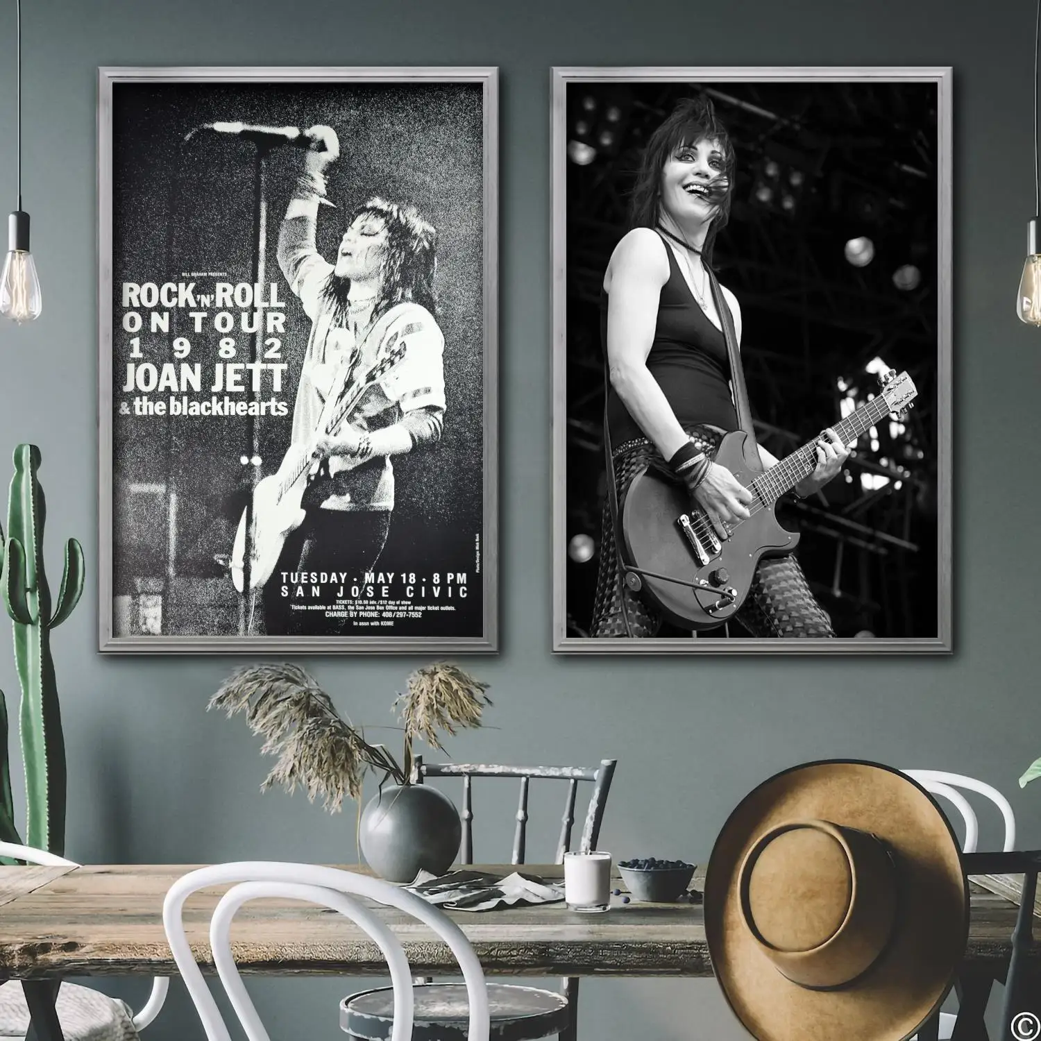 

joan jett singer Decorative Canvas Posters Room Bar Cafe Decor Gift Print Art Wall Paintings